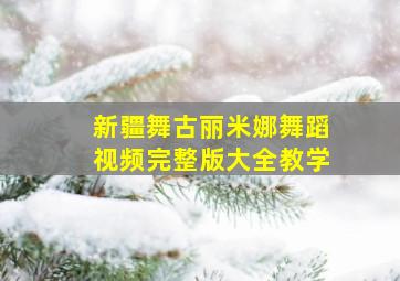 新疆舞古丽米娜舞蹈视频完整版大全教学