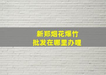 新郑烟花爆竹批发在哪里办哩