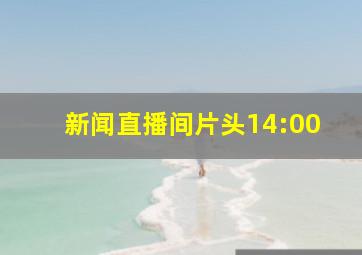 新闻直播间片头14:00