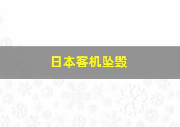 日本客机坠毁