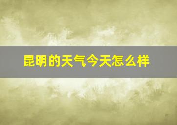 昆明的天气今天怎么样