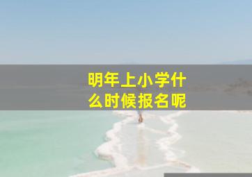 明年上小学什么时候报名呢