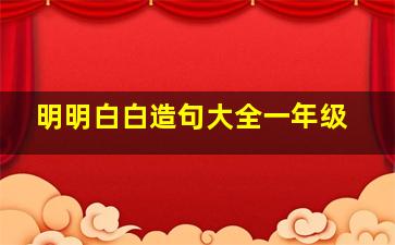 明明白白造句大全一年级