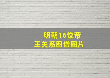 明朝16位帝王关系图谱图片