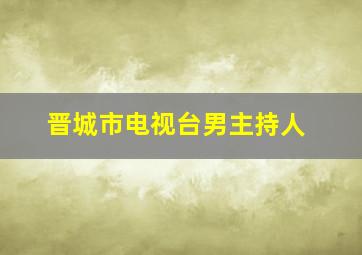 晋城市电视台男主持人