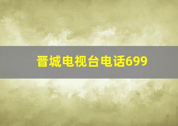 晋城电视台电话699