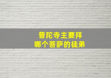 普陀寺主要拜哪个菩萨的徒弟