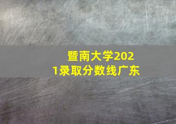 暨南大学2021录取分数线广东