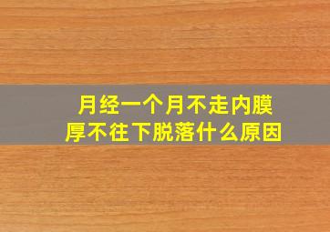 月经一个月不走内膜厚不往下脱落什么原因