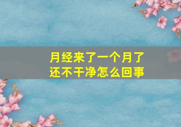 月经来了一个月了还不干净怎么回事