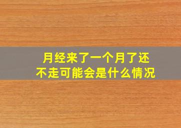 月经来了一个月了还不走可能会是什么情况