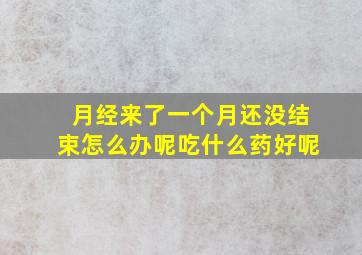 月经来了一个月还没结束怎么办呢吃什么药好呢