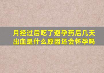 月经过后吃了避孕药后几天出血是什么原因还会怀孕吗