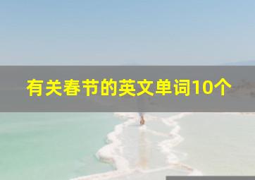 有关春节的英文单词10个