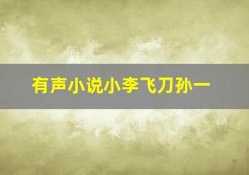 有声小说小李飞刀孙一