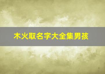 木火取名字大全集男孩