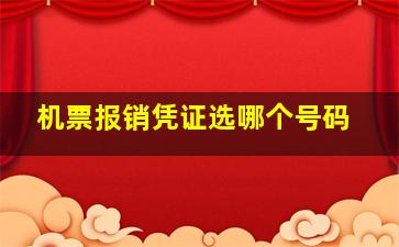 机票报销凭证选哪个号码