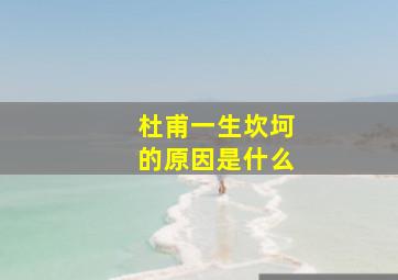 杜甫一生坎坷的原因是什么