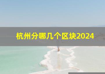 杭州分哪几个区块2024