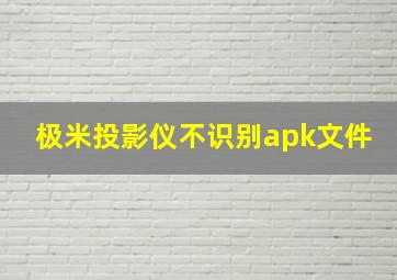 极米投影仪不识别apk文件