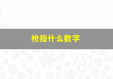 枪指什么数字