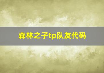 森林之子tp队友代码