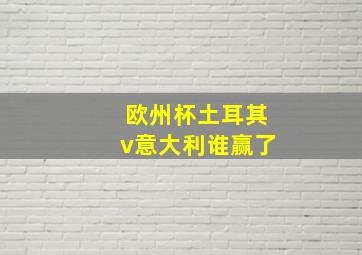 欧州杯土耳其v意大利谁赢了