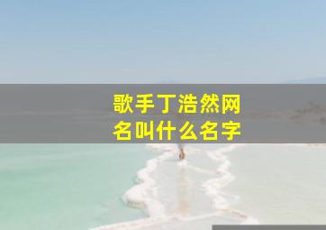 歌手丁浩然网名叫什么名字