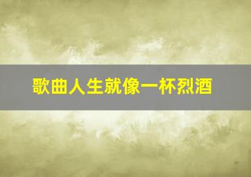 歌曲人生就像一杯烈酒