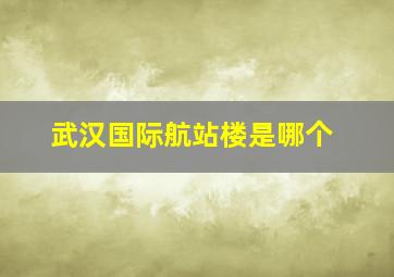 武汉国际航站楼是哪个