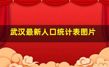 武汉最新人口统计表图片