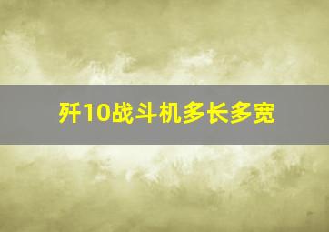 歼10战斗机多长多宽