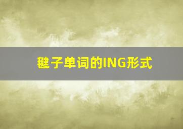 毽子单词的ING形式