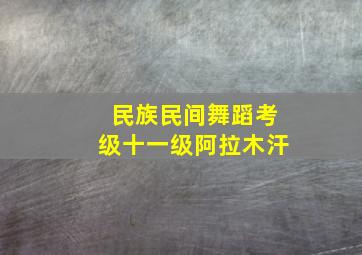 民族民间舞蹈考级十一级阿拉木汗