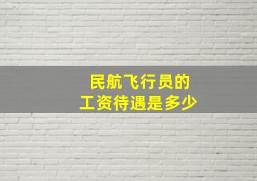 民航飞行员的工资待遇是多少