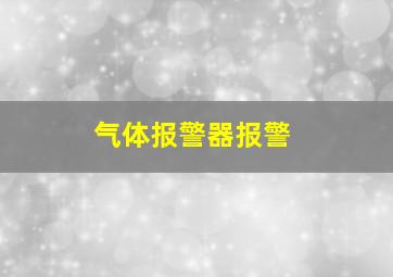 气体报警器报警