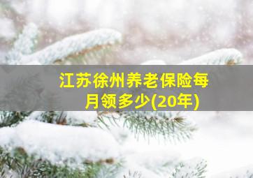 江苏徐州养老保险每月领多少(20年)