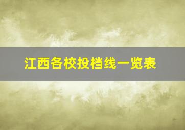 江西各校投档线一览表