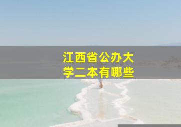 江西省公办大学二本有哪些