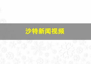 沙特新闻视频