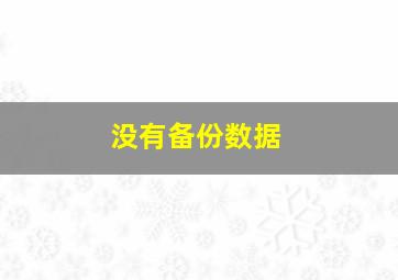 没有备份数据