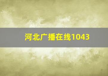 河北广播在线1043