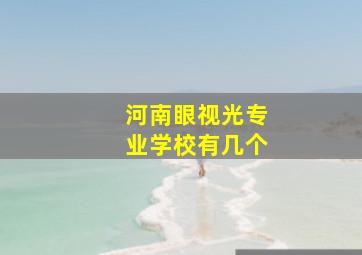 河南眼视光专业学校有几个