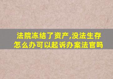 法院冻结了资产,没法生存怎么办可以起诉办案法官吗