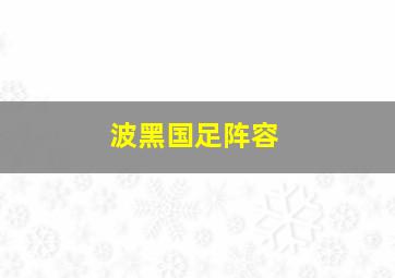 波黑国足阵容