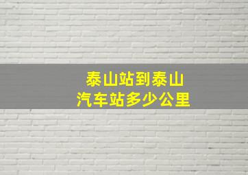 泰山站到泰山汽车站多少公里