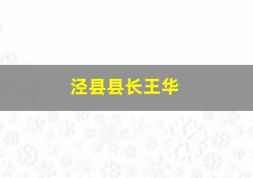 泾县县长王华