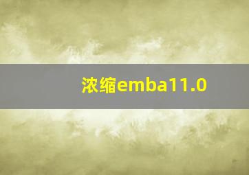 浓缩emba11.0