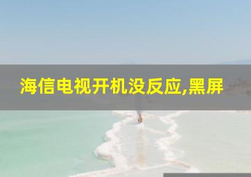 海信电视开机没反应,黑屏