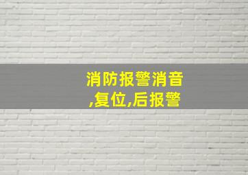 消防报警消音,复位,后报警